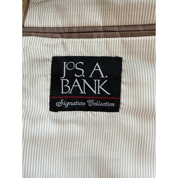 Jos A Bank Signature Silk Sport Coat Tan 40 Short Blazer Mens Jacket Derby - Picture 6 of 14